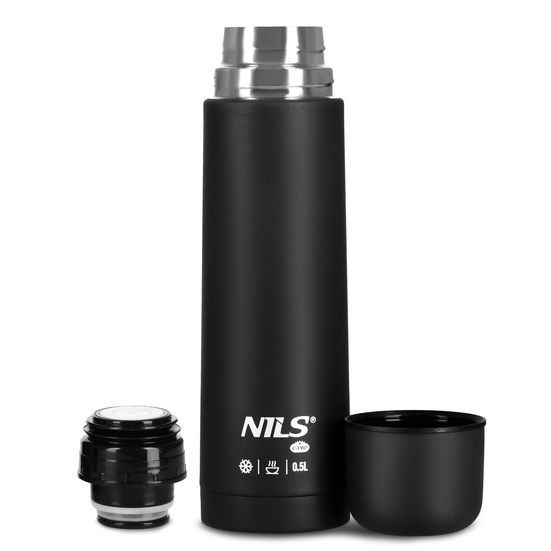 TERMOS TURYSTYCZNY 500 ML CZARNY NILS CAMP  NC3803