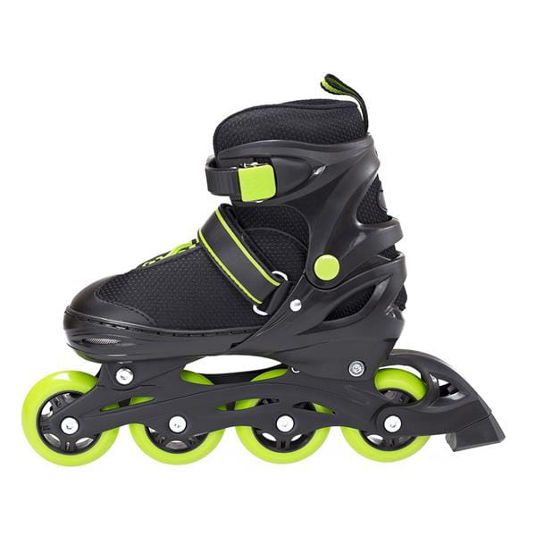 NH7104 A 2w1 BLACK/GREEN ROZM. S ŁYŻWOROLKI Z WYM. PŁ. HOKEJOWĄ NILS EXTREME