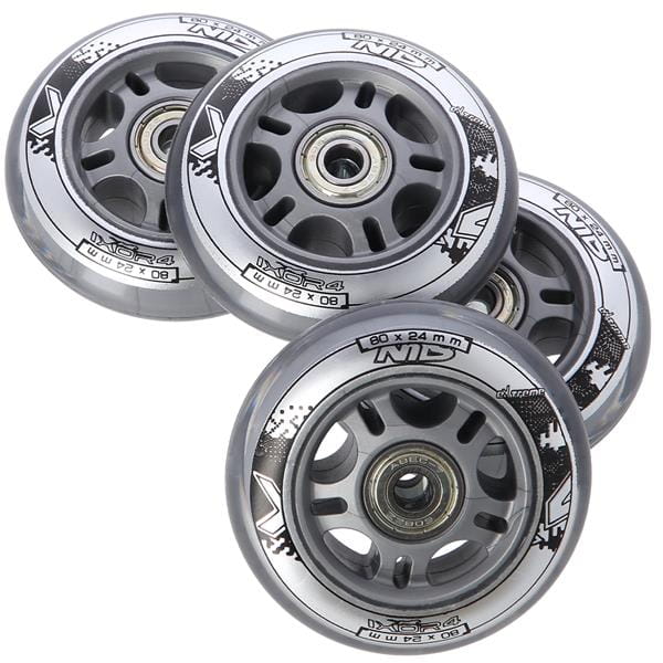 PU 80x24 82A PRZEZROCZYSTE N (4 szt.) + ABEC-7 (8 szt.) ZESTAW NILS EXTREME