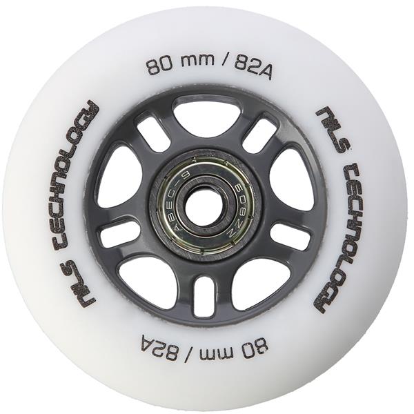 ZESTAW PU 80x24 82A BIAŁE MATOWE (4 szt.) + ABEC-9  (8 szt.) NILS EXTREME