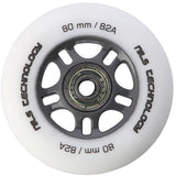 ZESTAW PU 80x24 82A BIAŁE MATOWE (4 szt.) + ABEC-9  (8 szt.) NILS EXTREME