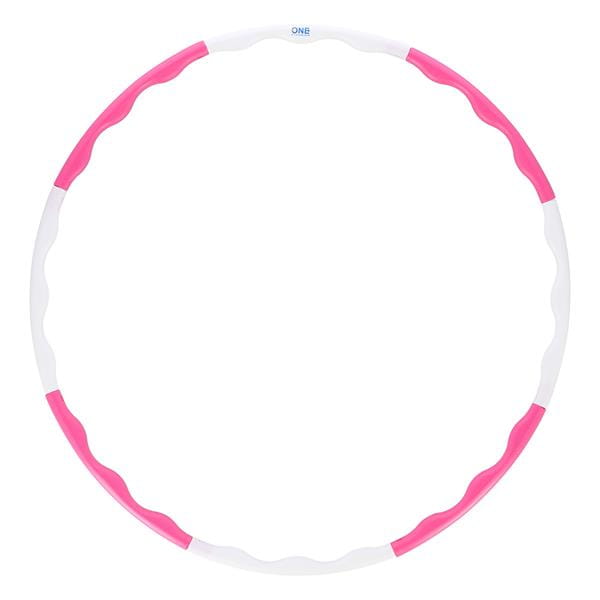 HHP090 PINK-WHITE HULA HOP 0,4KG 90CM ONE FITNESS