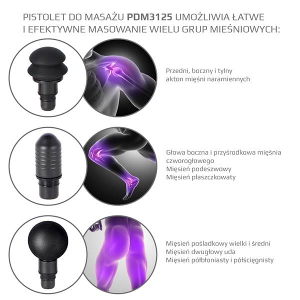 PDM3125 BLACK PISTOLET DO MASAŻU HMS