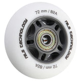 ZESTAW PU 72x24 82A BIAŁE MATOWE (4 szt.) + ABEC-9 (8 szt.) NILS EXTREME