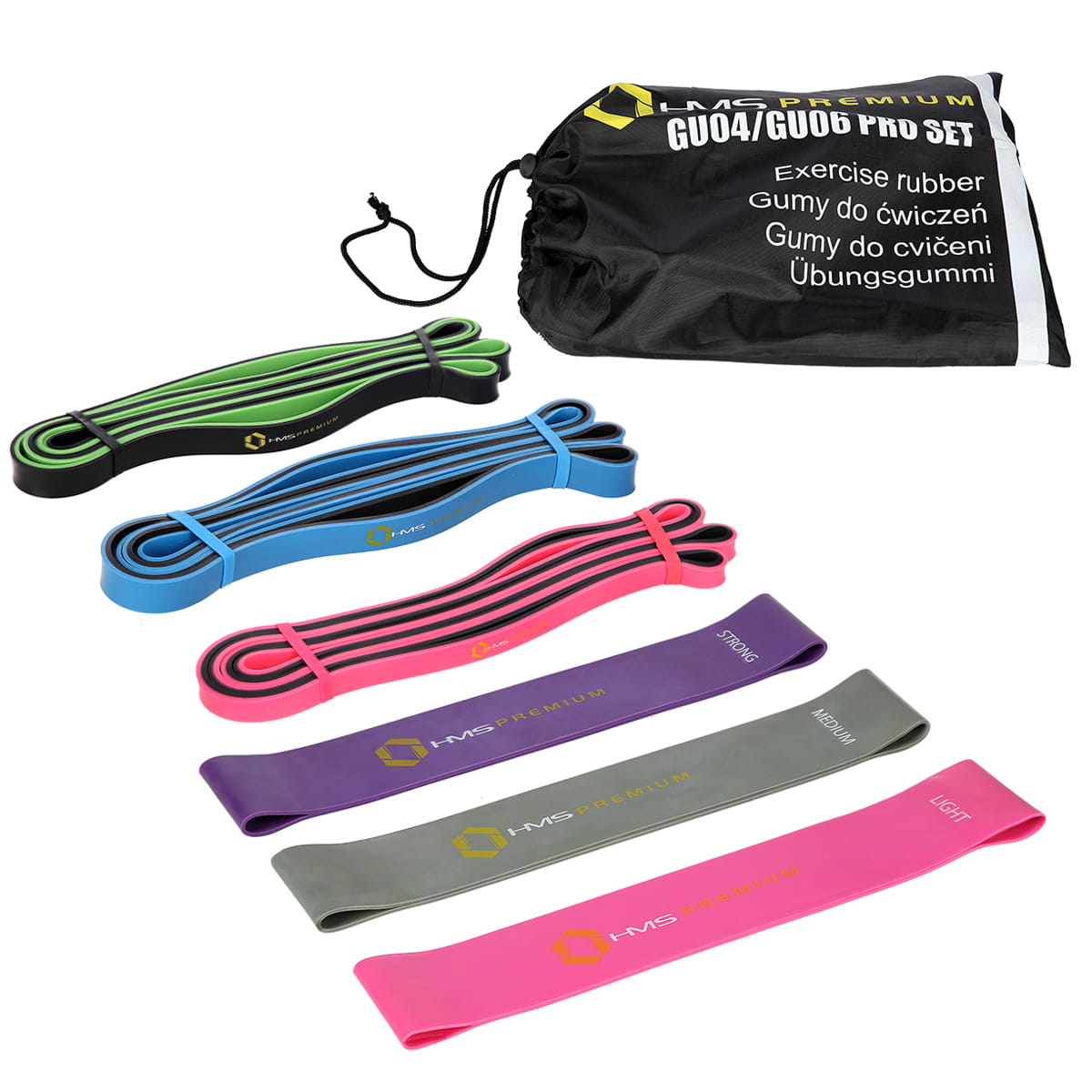ZESTAW DO ĆWICZEŃ FITNESS CIĘŻARKI CK15 I ZESTAW GUM TRENINGOWYCH GU04 GU06