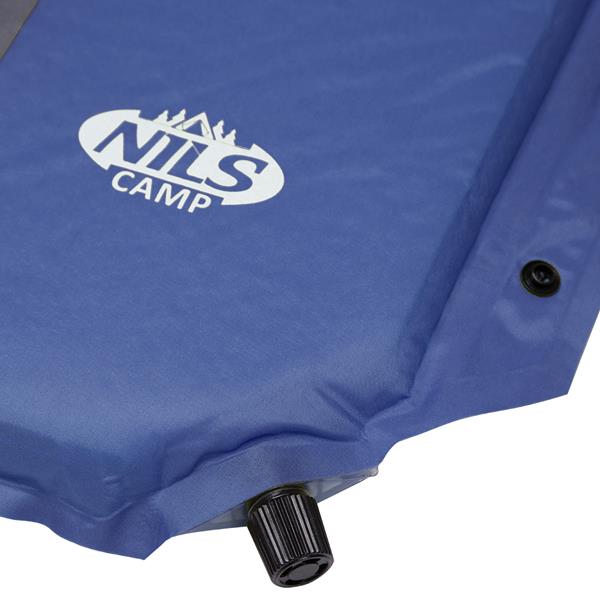 MATA SAMOPOMPUJĄCA Z PODUSZKĄ NILS CAMP  NC4349 NIEBIESKO-SZARA
