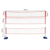 SIATKA MULTIFUNKCYJNA BADMINTON+TENIS+SIATKÓWKA POKROWIEC PEŁNY NILS NT0300 3w1
