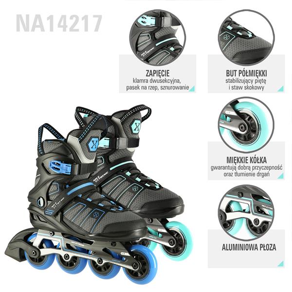 NA14217 CZARNO-MIĘTOWY ROLKI NILS EXTREME