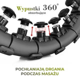 Hula hop HMS HHW12 Plus Size czarne z obciążeniem i regulacją obwodu
