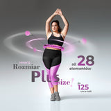 Hula hop HMS HHW12 Plus Size różowe z obciążeniem i regulacją obwodu