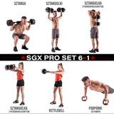 SGX (2 CZĘŚCI)  PROSET 6W1 ZESTAW CIĘŻARÓW HMS