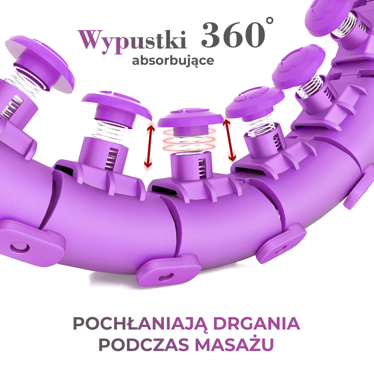 Hula hop HMS HHW12 Plus Size różowe z obciążeniem i regulacją obwodu