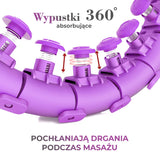 Hula hop HMS HHW12 Plus Size różowe z obciążeniem i regulacją obwodu