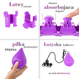 Hula hop HMS HHW12 Plus Size różowe z obciążeniem i regulacją obwodu