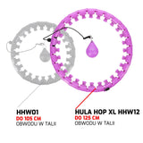 Hula hop HMS HHW12 Plus Size różowe z obciążeniem i regulacją obwodu