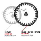 Hula hop HMS HHW12 Plus Size czarne z obciążeniem i regulacją obwodu