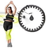 Hula hop HMS HHW12 Plus Size czarne z obciążeniem i regulacją obwodu