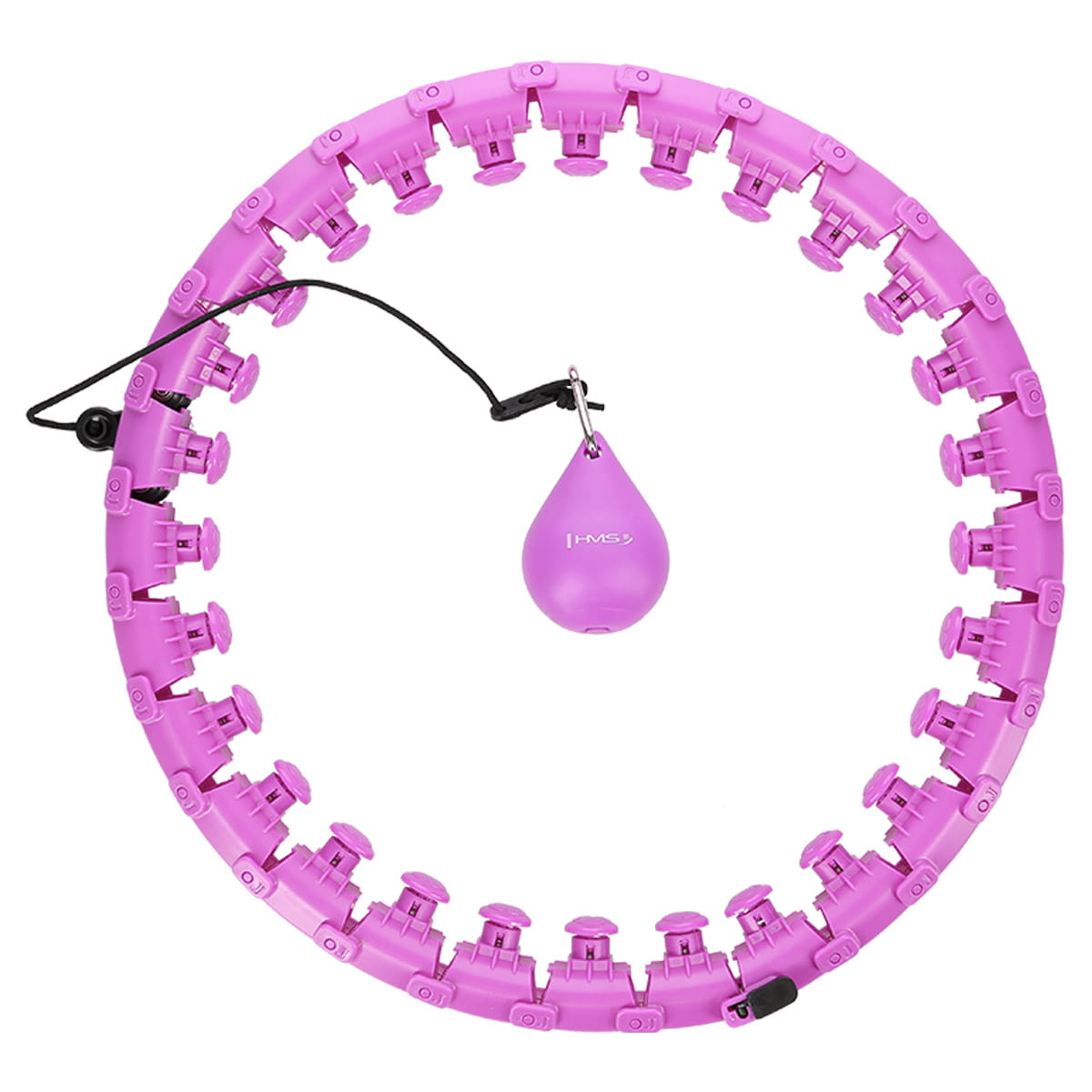 Hula hop HMS HHW12 Plus Size różowe z obciążeniem i regulacją obwodu