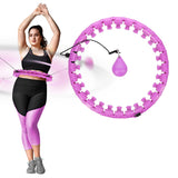 Hula hop HMS HHW12 Plus Size różowe z obciążeniem i regulacją obwodu