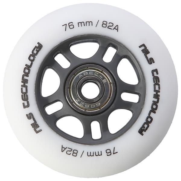 ZESTAW PU 76x24 82A BIAŁE MATOWE (4 szt.) + ABEC-9 (8 szt.) NILS EXTREME