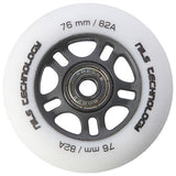 ZESTAW PU 76x24 82A BIAŁE MATOWE (4 szt.) + ABEC-9 (8 szt.) NILS EXTREME