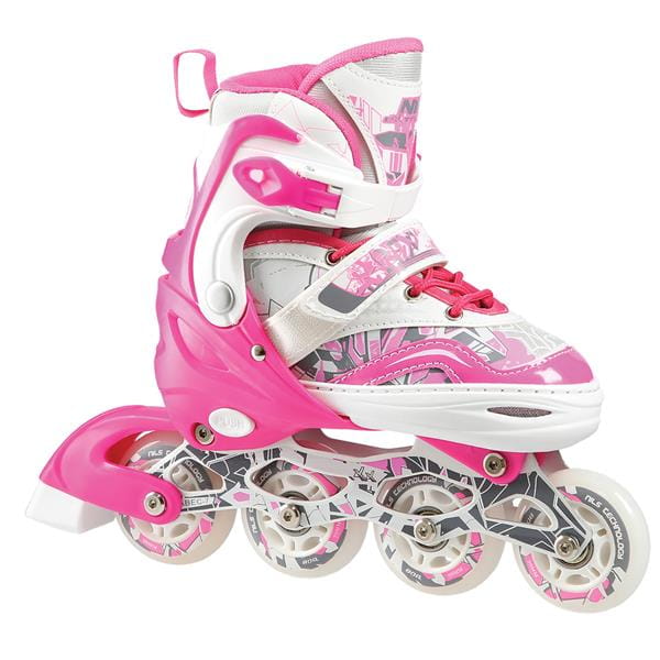 NF10927 A 2w1 DARK PINK ŁYŻWOROLKI Z WYM. PŁ. FIGUROWĄNILS EXTREME