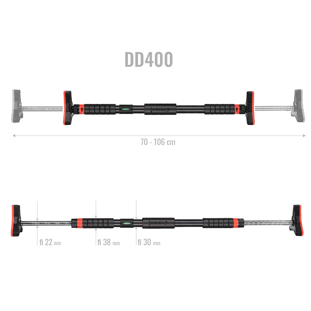 DRĄŻEK ROZPOROWY Z POZIOMICĄ 70-106 CM HMS DD400