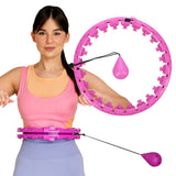 ZESTAW HULA HOP Z OBCIĄŻENIKIEM PLUS PAS FH01+BR125 FIOLET