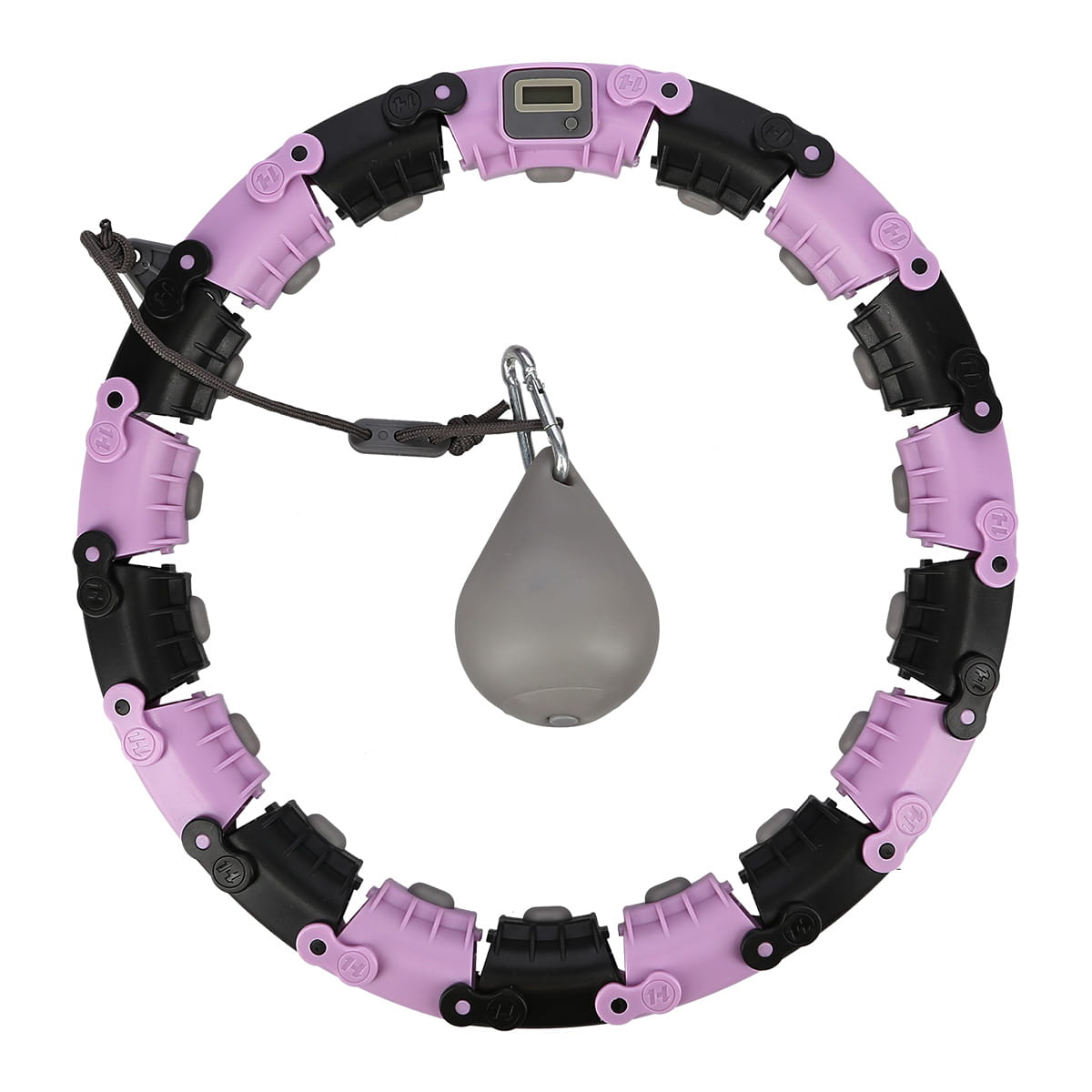 FH03 VIOLET/BLACK HULA HOP Z OBCIĄŻNIKIEM I LICZNIKIEM STOCK