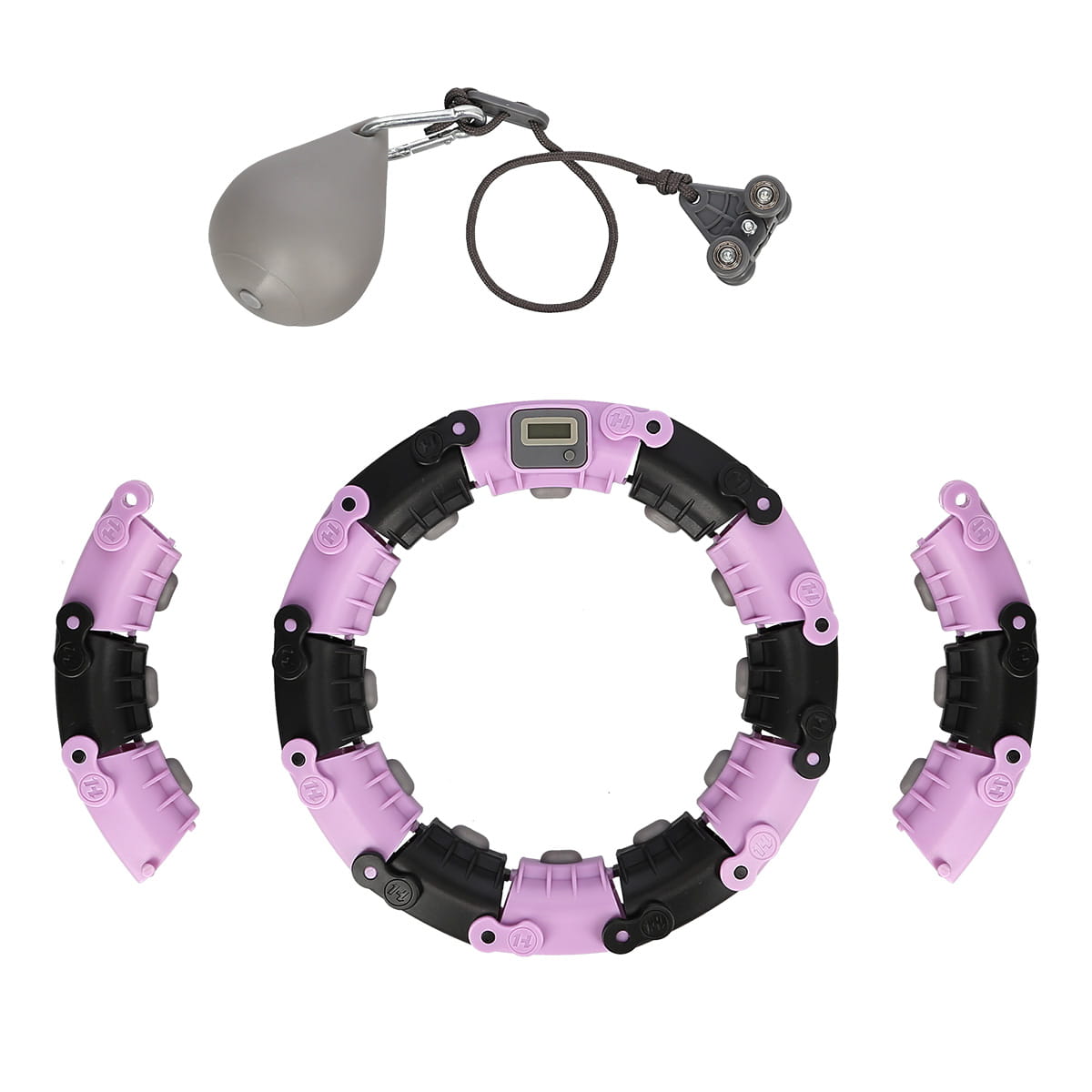 FH03 VIOLET/BLACK HULA HOP Z OBCIĄŻNIKIEM I LICZNIKIEM STOCK