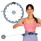 ZESTAW REGULOWANY HULA HOP PLUS SIZE FH07 GRAY Z OBCIĄŻNIKEIM I LICZNIKIEM + PAS BR125