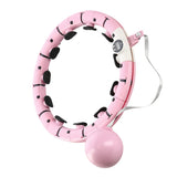 ZESTAW REGULOWANY HULA HOP PLUS SIZE FH07 LIGHT PINK Z OBCIĄŻNIKEIM I LICZNIKIEM + PAS BR125