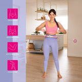 ZESTAW REGULOWANY HULA HOP PLUS SIZE FH07 LIGHT PINK Z OBCIĄŻNIKEIM I LICZNIKIEM + PAS BR125