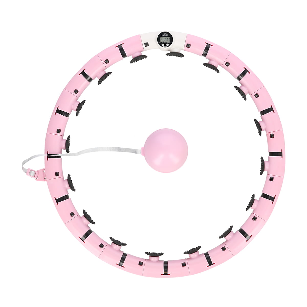 HULA HOP Z OBCIĄŻNIKIEM I LICZNIKIEM FH07 LIGHT PINK PLUS SIZE