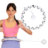 ZESTAW REGULOWANY HULA HOP PLUS SIZE FH07 WHITE Z OBCIĄŻNIKEIM I LICZNIKIEM + PAS BR125