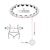 ZESTAW REGULOWANY HULA HOP PLUS SIZE FH07 WHITE Z OBCIĄŻNIKEIM I LICZNIKIEM + PAS BR125