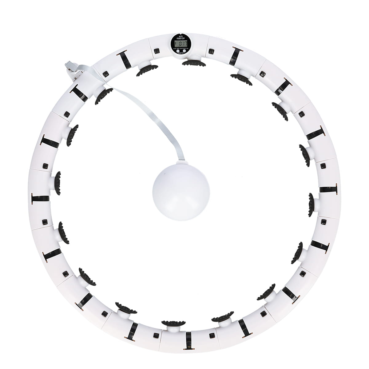 HULA HOP Z OBCIĄŻNIKIEM I LICZNIKIEM FH07 WHITE PLUS SIZE