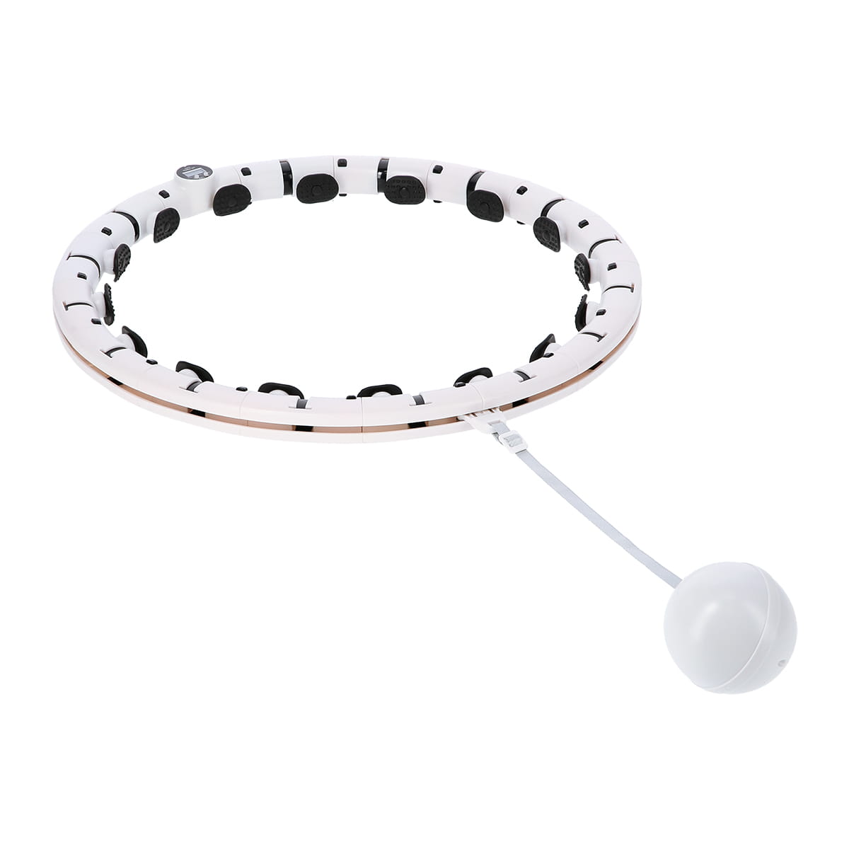 ZESTAW REGULOWANY HULA HOP PLUS SIZE FH07 WHITE Z OBCIĄŻNIKEIM I LICZNIKIEM + PAS BR125