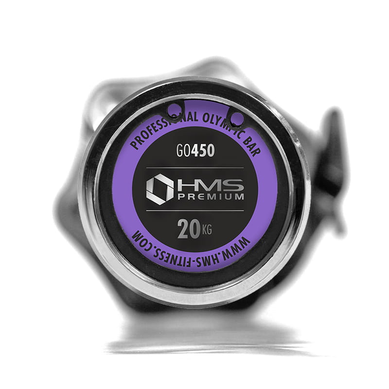 GO450 (+ ZG1000B )GRYF OLIMPIJSKI 18.5KG 2200MM HMS Z ZACISKAMI LOCK JAW BLACK