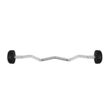 Sztanga Łamana Stała HMS GSL 25 kg Gumowana Gryf Radełkowany 119 cm 30 mm Outlet