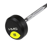 Sztanga Łamana Stała HMS GSL 25 kg Gumowana Gryf Radełkowany 119 cm 30 mm Outlet