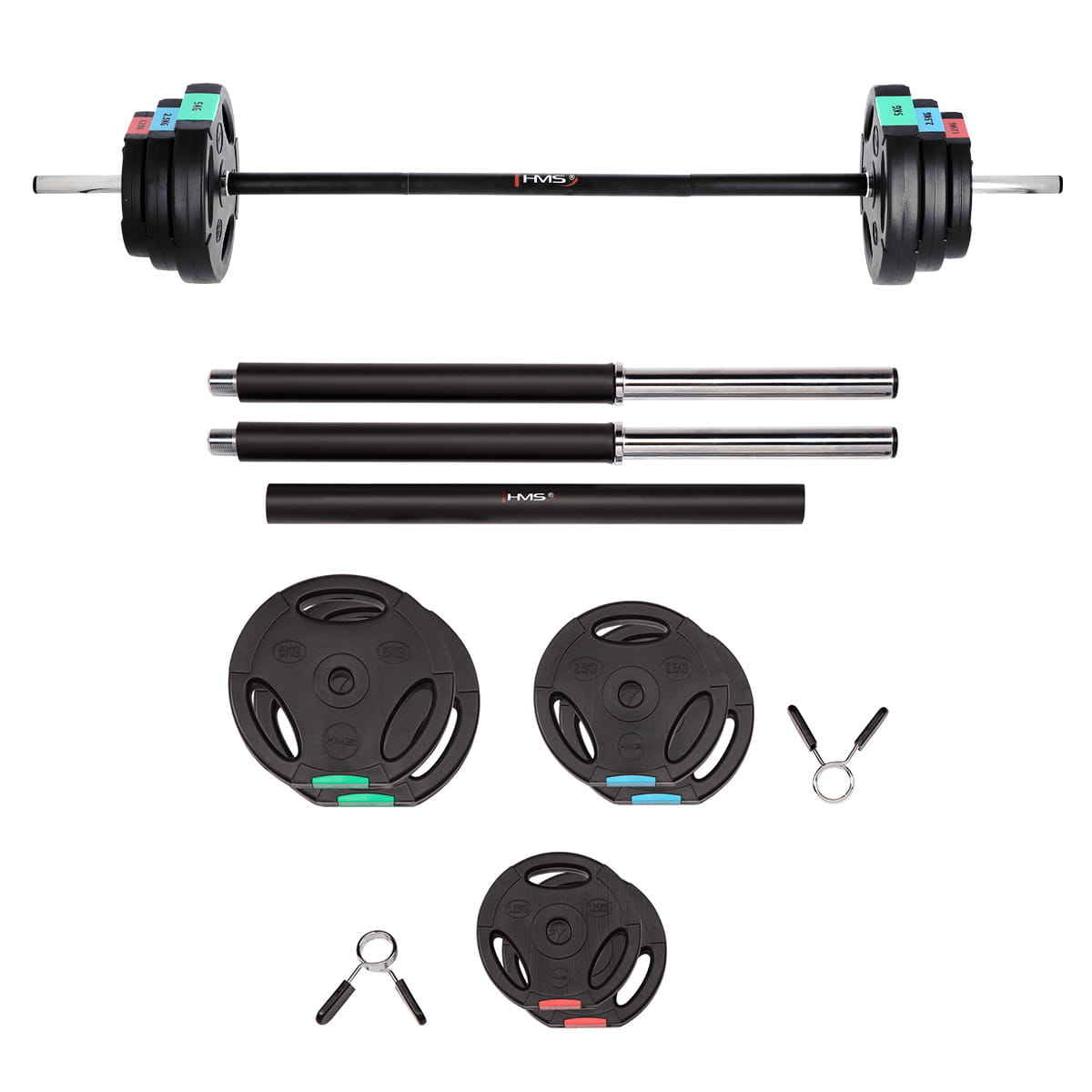 GSP20 (1 CZĘŚĆ) 22 KG SZTANGA / TALERZE KOMPOZYT HMS