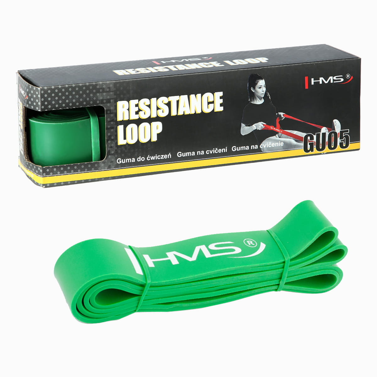 GUMA DO ĆWICZEŃ GU05 GREEN 45 x 4.5 x 2080 MM HMS