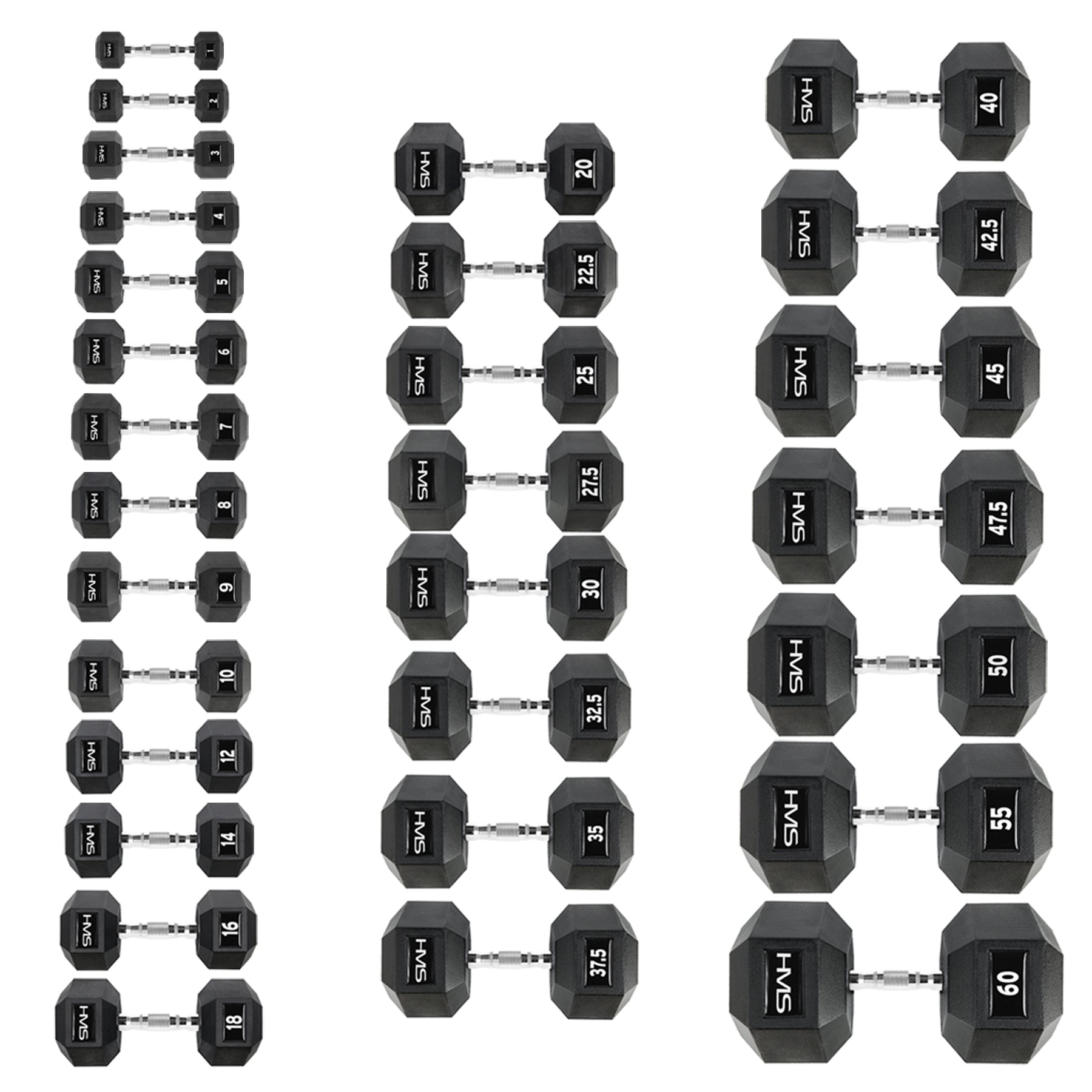 HANTEL ŻELIWNY HMS HEX PRO 10 KG OUTLET