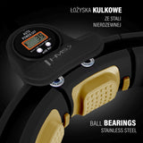 ZESTAW HULA HOP MAGNETYCZNY BLACK/GOLD HHM13 Z LICZNIKIEM HMS + PAS BR163 BLACK PLUS SIZE