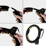 ZESTAW HULA HOP MAGNETYCZNY BLACK/GOLD HHM13 Z LICZNIKIEM HMS + PAS BR163 BLACK PLUS SIZE