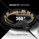 ZESTAW HULA HOP MAGNETYCZNY BLACK HHM13 Z LICZNIKIEM HMS + PAS WYSZCZUPLAJĄCY BR163 BLACK
