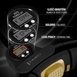 ZESTAW HULA HOP MAGNETYCZNY BLACK HHM13 Z LICZNIKIEM HMS + PAS WYSZCZUPLAJĄCY BR163 BLACK