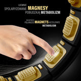 HULA HOP BLACK/GOLD Z MAGNESAMI I OBCIĄŻNIKIEM + LICZNIK HHM13  HMS