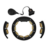 HULA HOP BLACK/GOLD Z MAGNESAMI I OBCIĄŻNIKIEM + LICZNIK HHM13  HMS